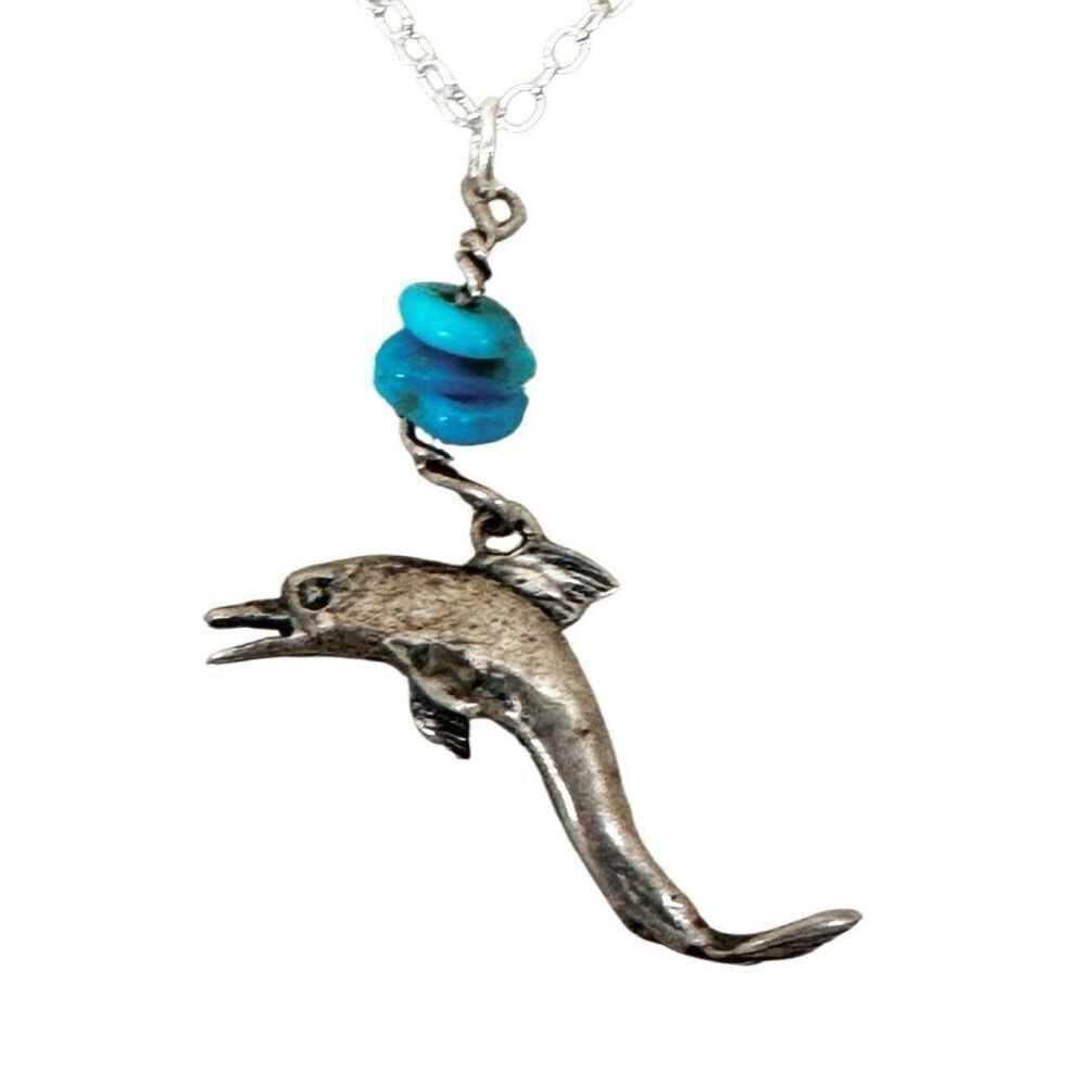 Sterling Silver Dolphin pendant necklace